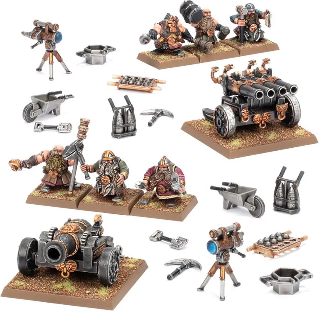 Games Workshop Dwarf Cannon & Organ Gun - 8 Stuks