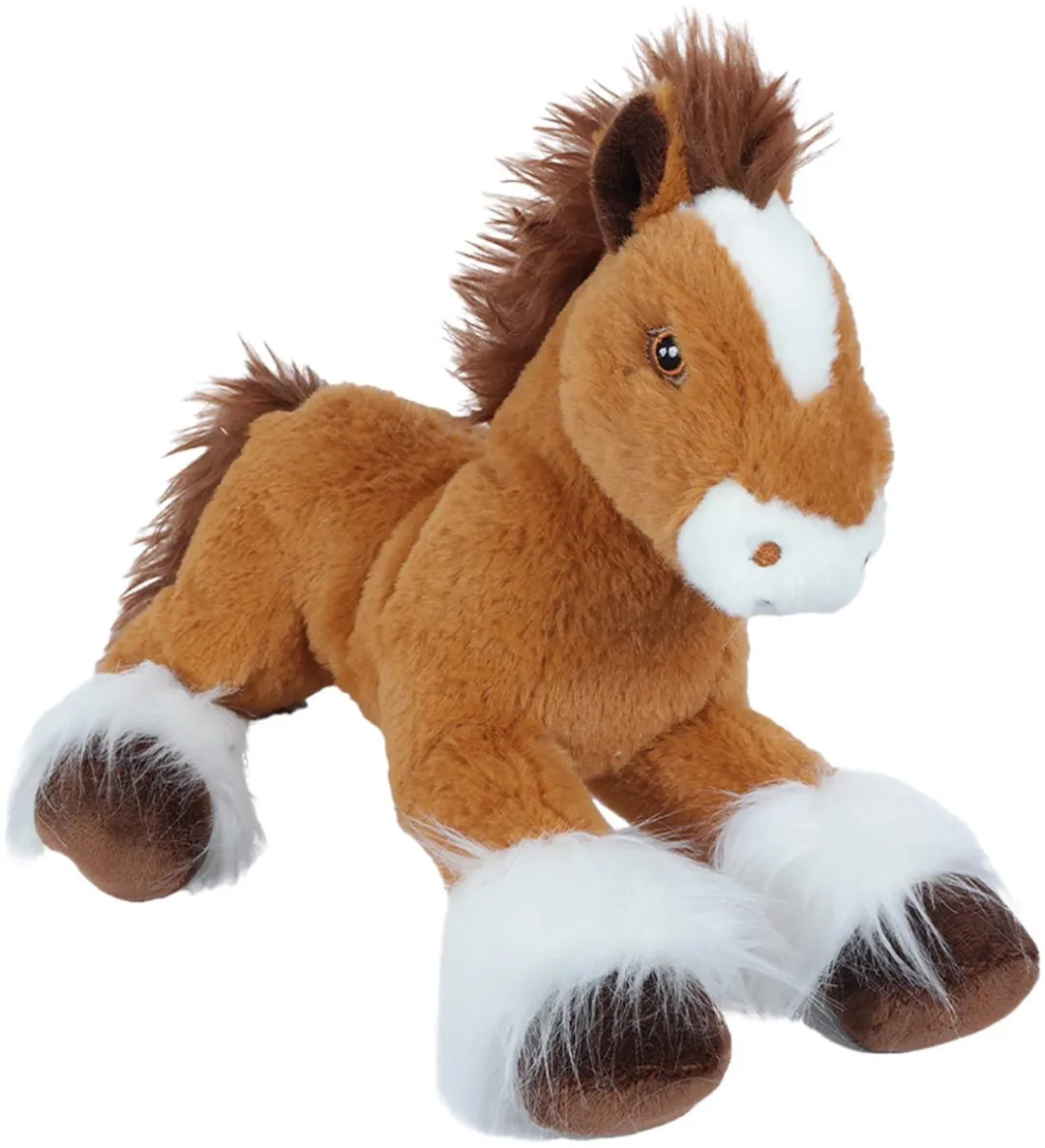 PIA Pluche Paardjes Set - 2 Stuks 23cm - Zwart/Bruin