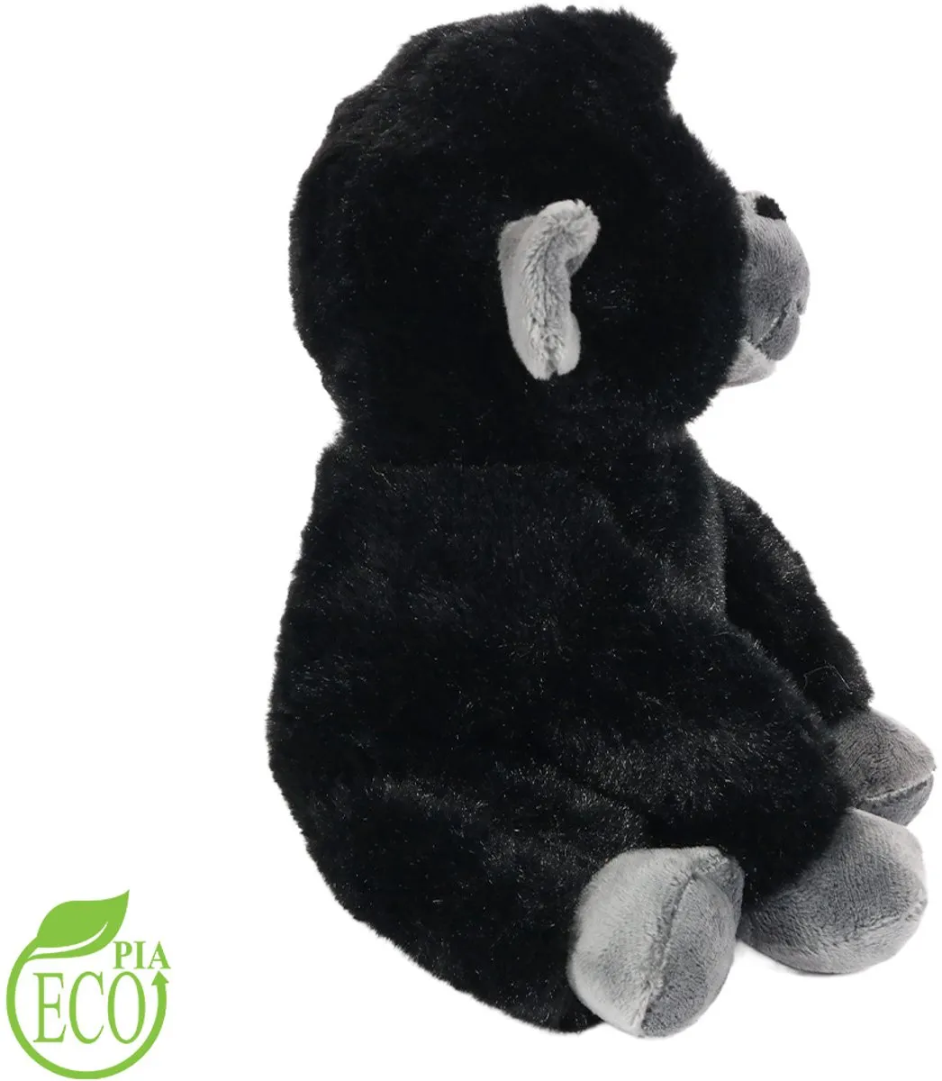 PIA Eco Knuffel Gorilla 20cm - Zwart/Grijs