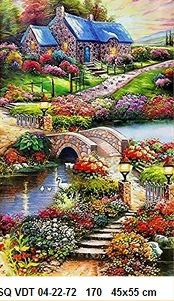 VDTOYS Diamond Painting VDTB170 Old Farm 5 - Groot formaat 45x55cm