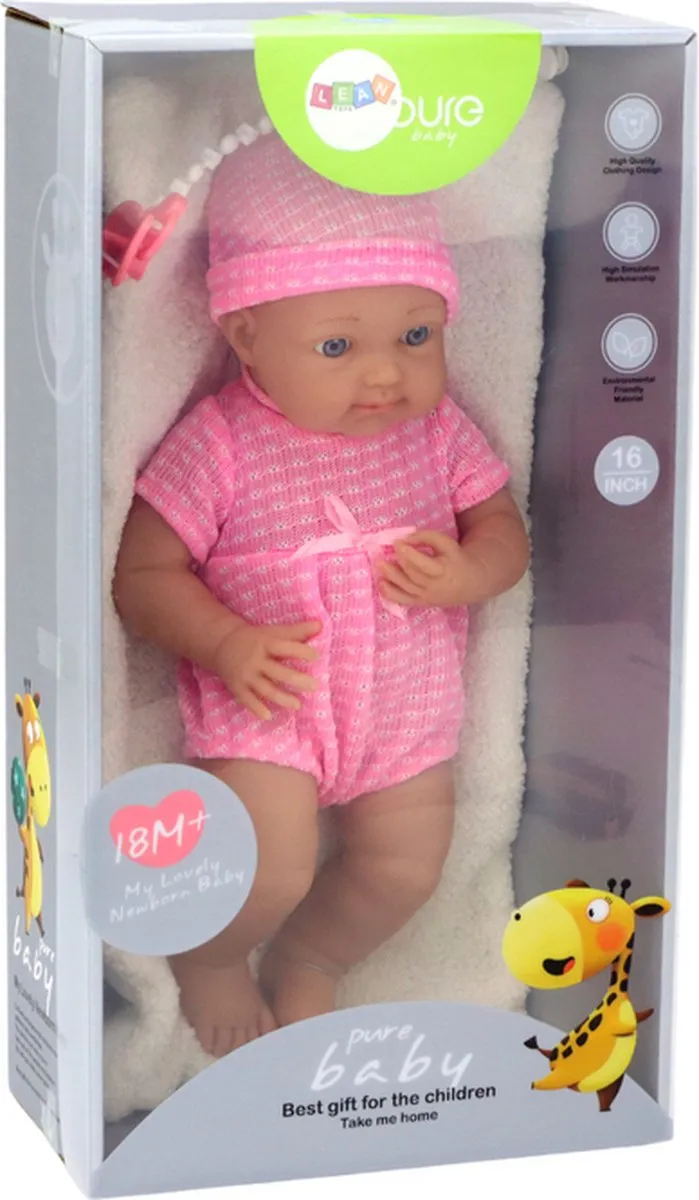 Lean Toys Pop 5905991009283 - 39x18x10cm Roze