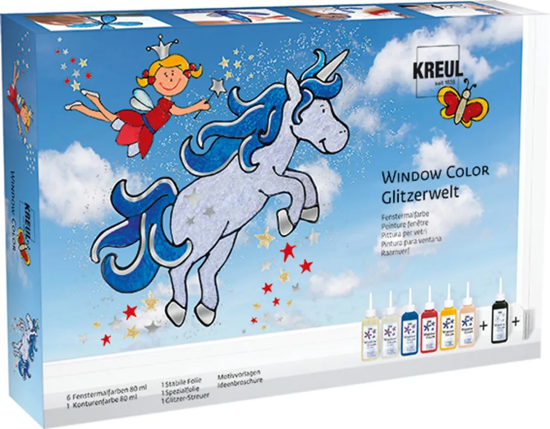Kreul Window Color Set Glitzerwelt 42844 - Multicolor