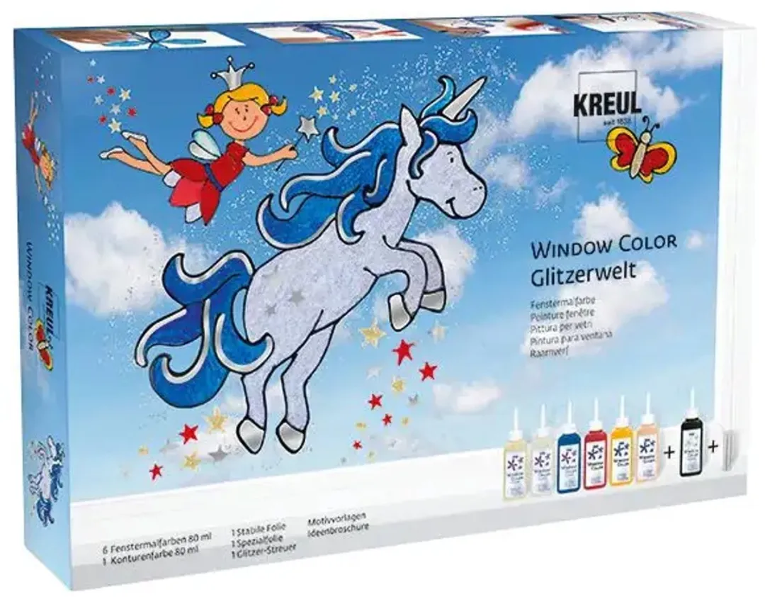 Kreul Window Color Set Glitzerwelt 42844 - Multicolor