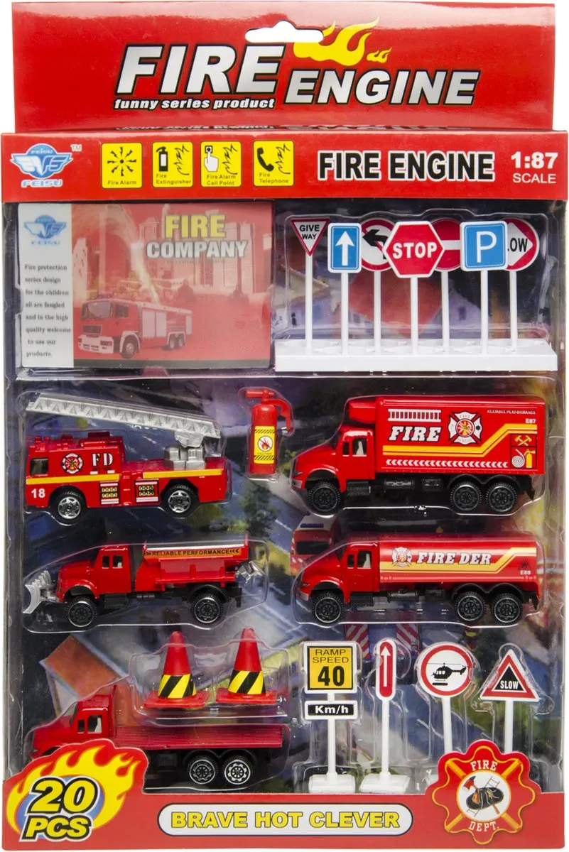 Bellus Toys Metalen Brandweer Speelset