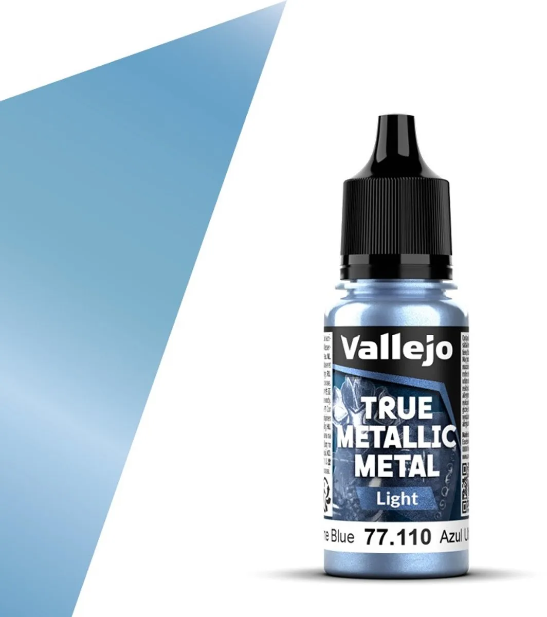 Vallejo Hobbyverf True Metallic Metal Light Ultramarijn Blauw - 18ml