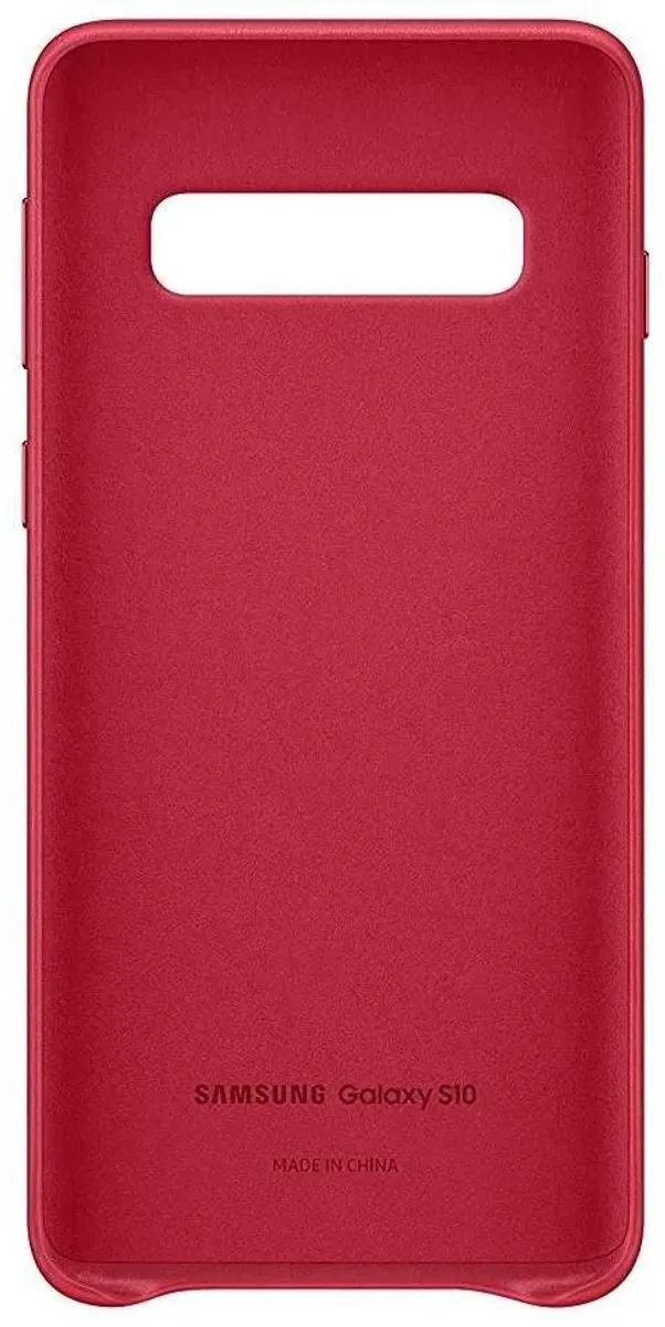 Samsung Lederen Cover Galaxy S10 - Rood - MPN 8801643644512