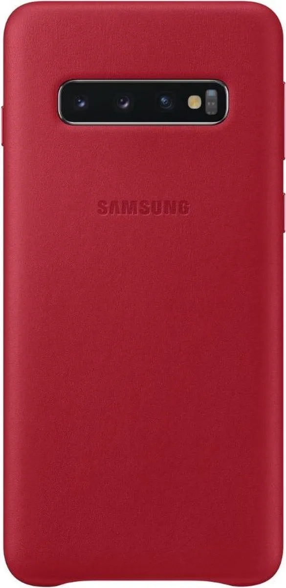 Samsung Lederen Cover Galaxy S10 - Rood - MPN 8801643644512