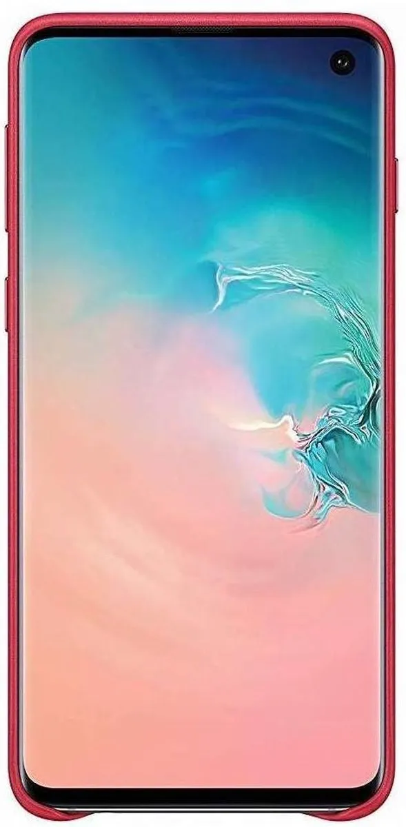 Samsung Lederen Cover Galaxy S10 - Rood - MPN 8801643644512