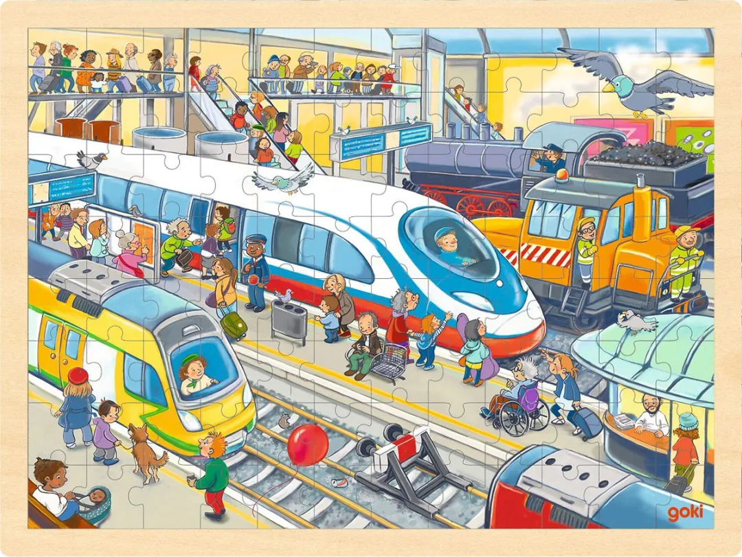 Goki Railway Station Puzzle 96 Stuks