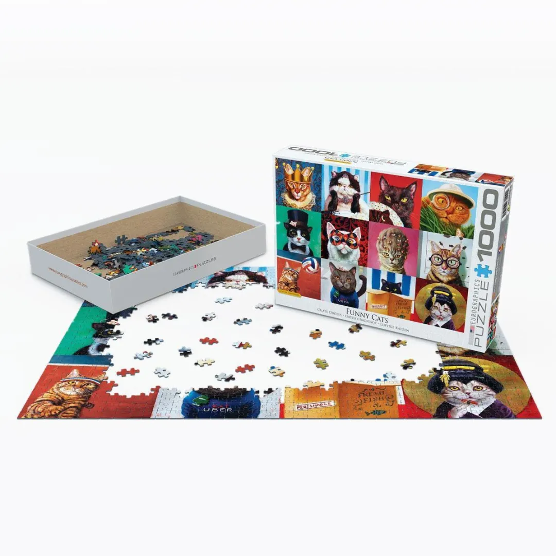Eurographics Funny Cats Puzzel 1000 Stuks - Meerkleurig