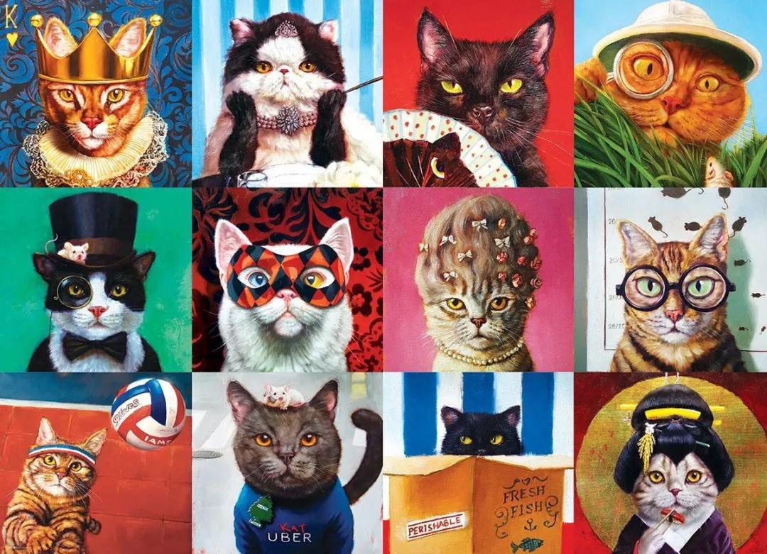 Eurographics Funny Cats Puzzel 1000 Stuks - Meerkleurig