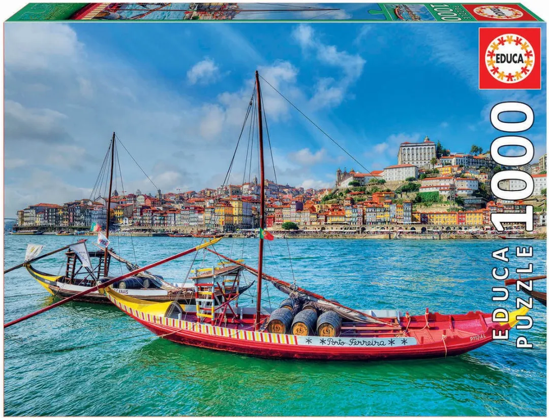 Educa Boten voor de Kust van Porto Legpuzzel 1000 Stuks