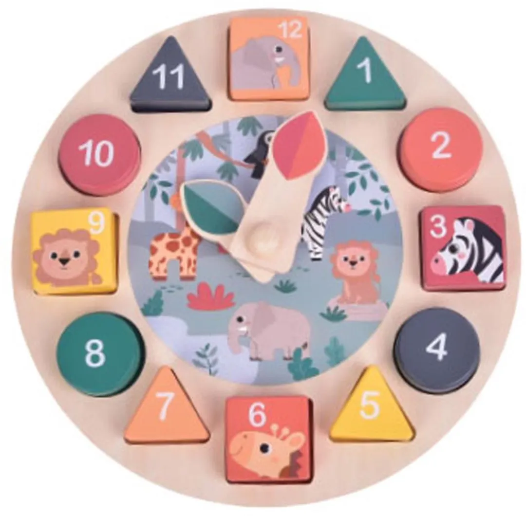 Luna Toys Houten Klok Puzzel 12-delig