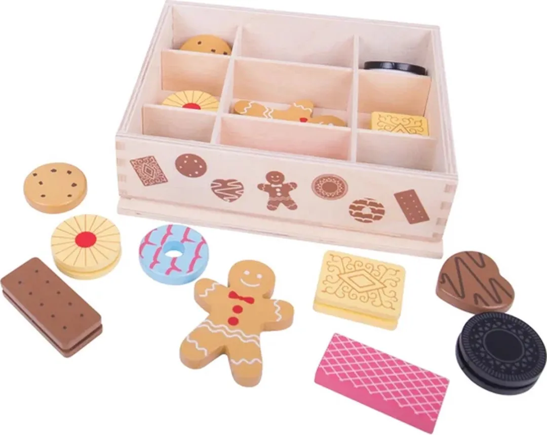 BIGJIGS Houten Koekjesbox - Multikleur