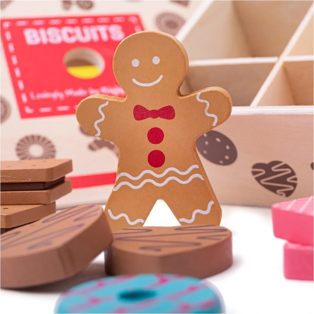 BIGJIGS Houten Koekjesbox - Multikleur