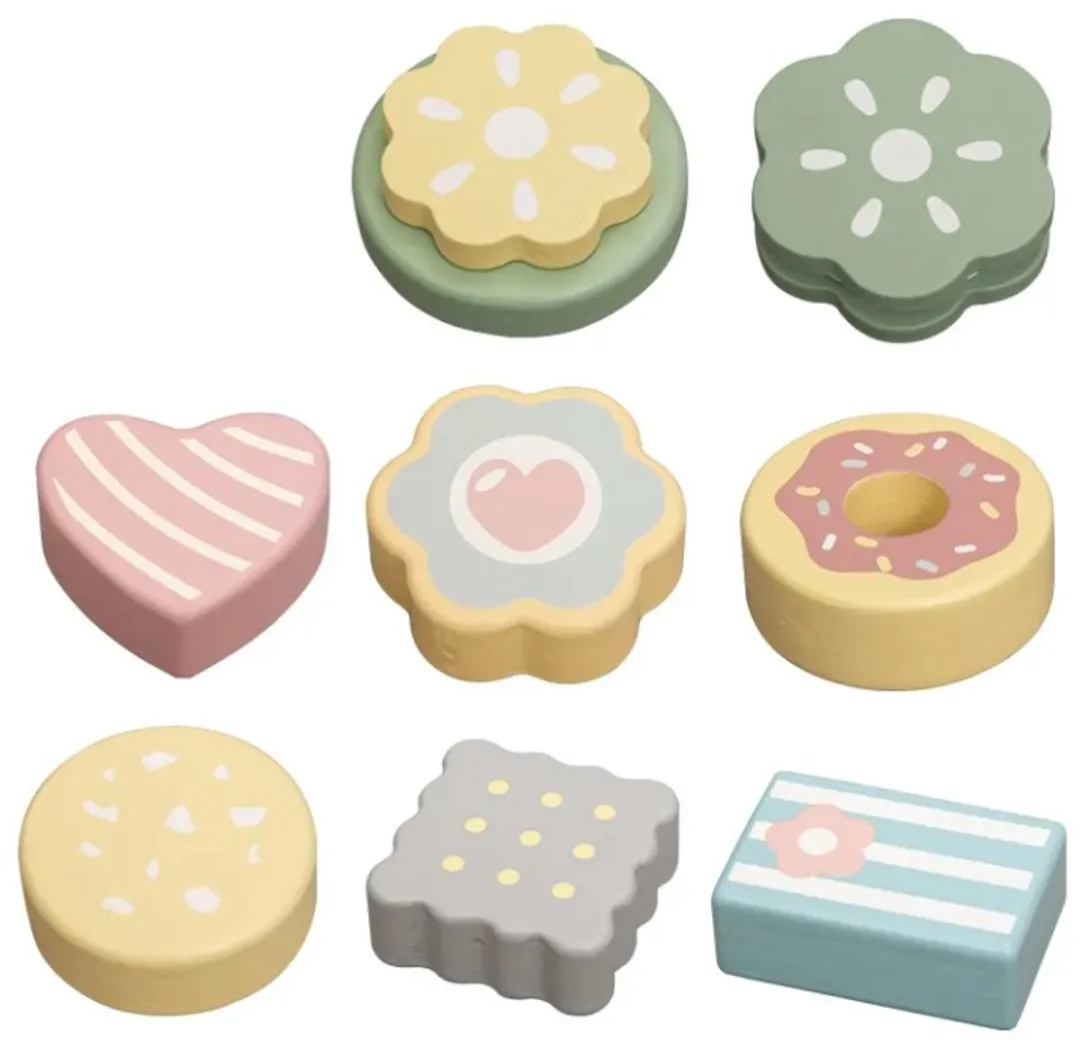 LiasToys Houten Koekjes Set - 8 Stuks - Ovenwant & Bakplaat - Montessori