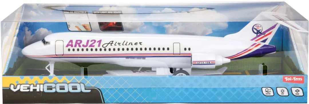 Toi-Toys Passagiersvliegtuig Frictie 26529A - 3x AAA