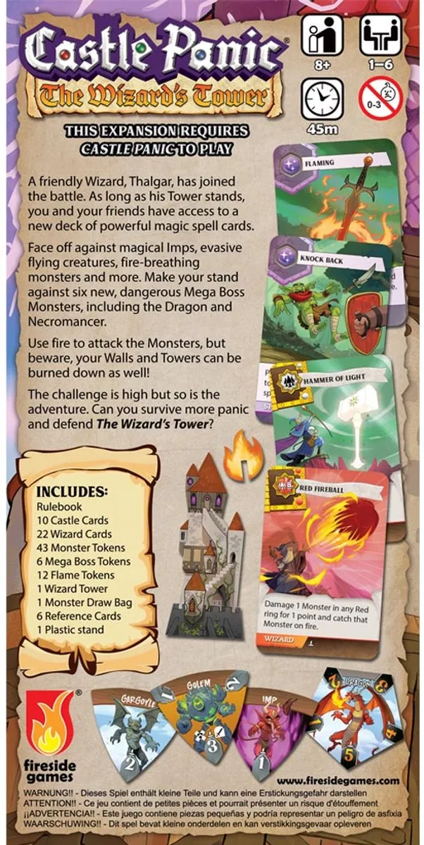 Fireside Games Castle Panic The Wizard's Tower Expansion 2e editie