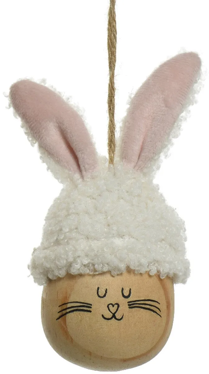 Decoris Paasei Kunststof - 2 Stuks 12cm Wit