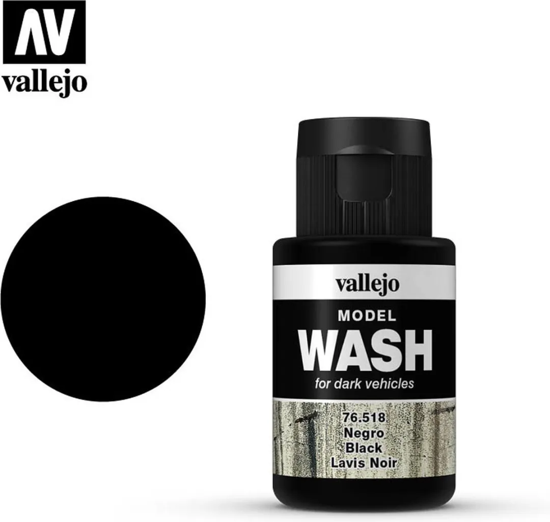 Vallejo Model Wash Zwart 35ml