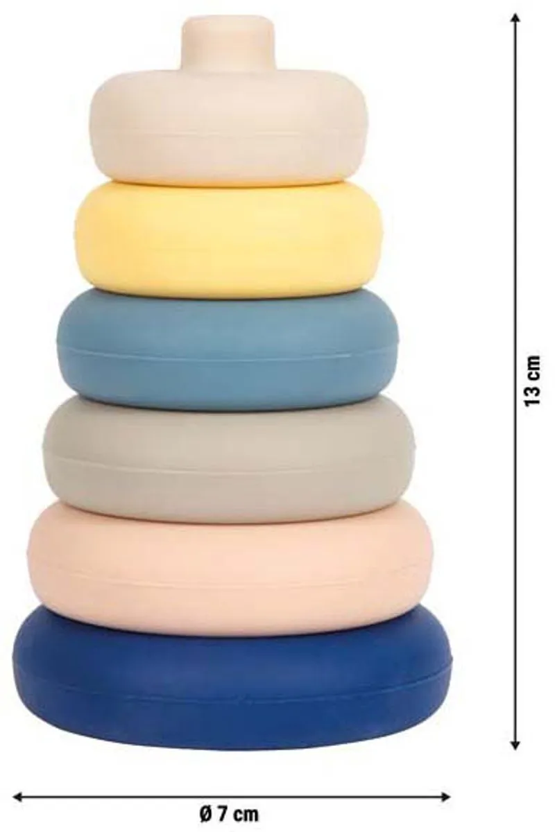 Small Foot Siliconen Stapeltoren 6-delig - Multicolor