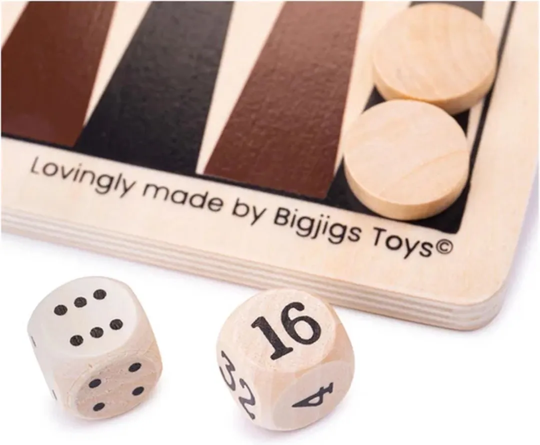 BIGJIGS Backgammon - 069162 - afbeelding 6 van 6