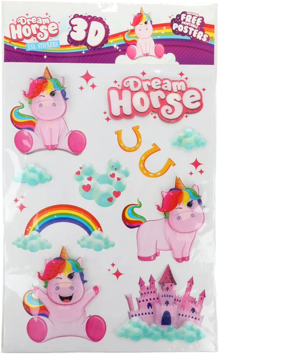 Toi-Toys Muurdeco Stickers Eenhoorn