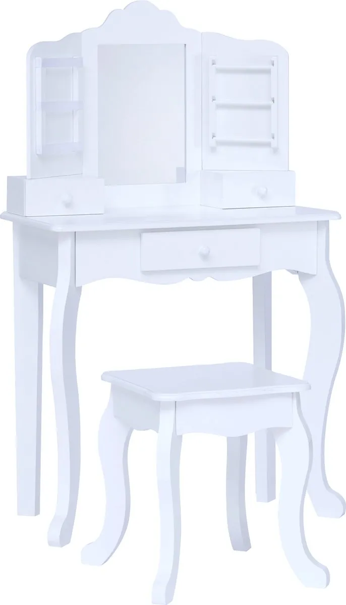 Teamson Kids Houten Kaptafel Set - Wit