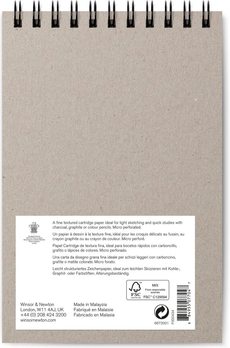 Winsor & Newton Spiral Tekenblok A5 110g/m² - 50 Vel