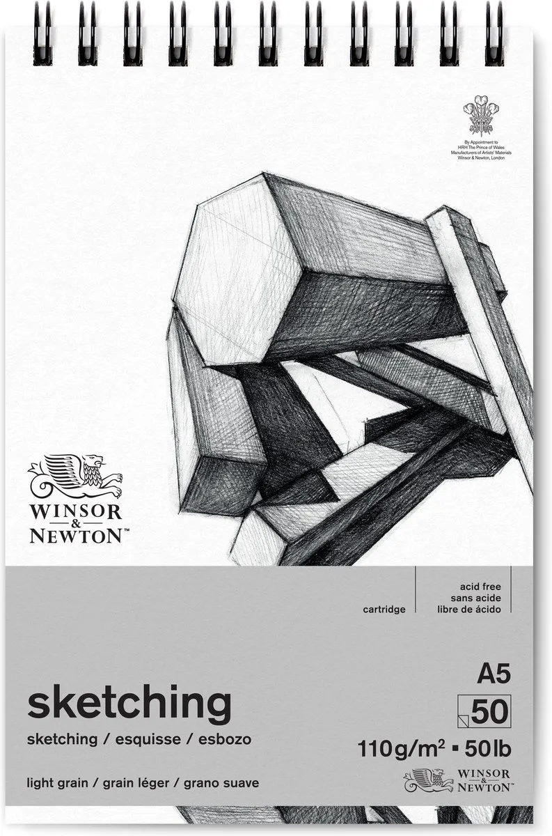 Winsor & Newton Spiral Tekenblok A5 110g/m²