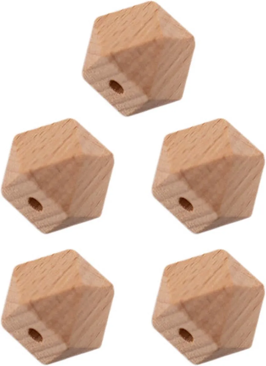 Durable Houten Hexagonkralen 20mm