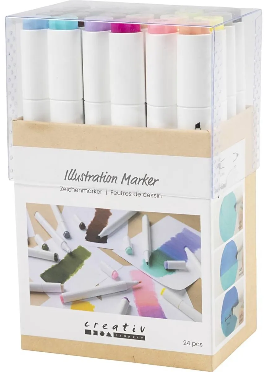Creativ Company Alcoholmarker Pastelkleuren - 24 Stuks