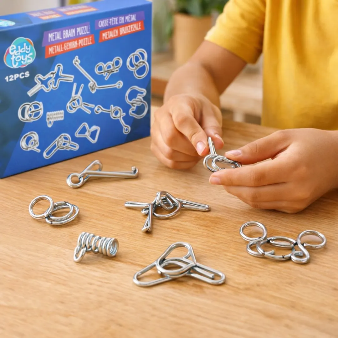 Eddy Toys Metalen Breinbreker 12-delig - 12 Stuks - Zilver