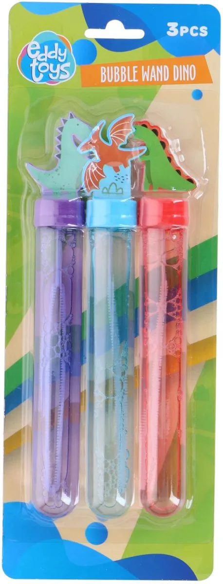 Eddy Toys Bellenblaas Dino Set 3 Stuks - 59ml