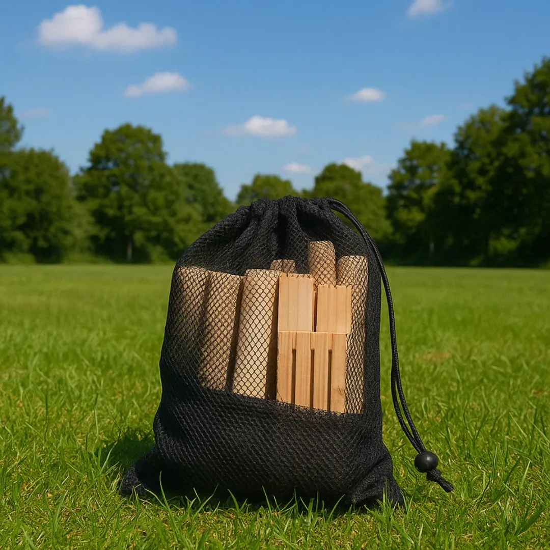 Eddy Toys Kubb Spel Medium - 21-delig Houten Werpspel