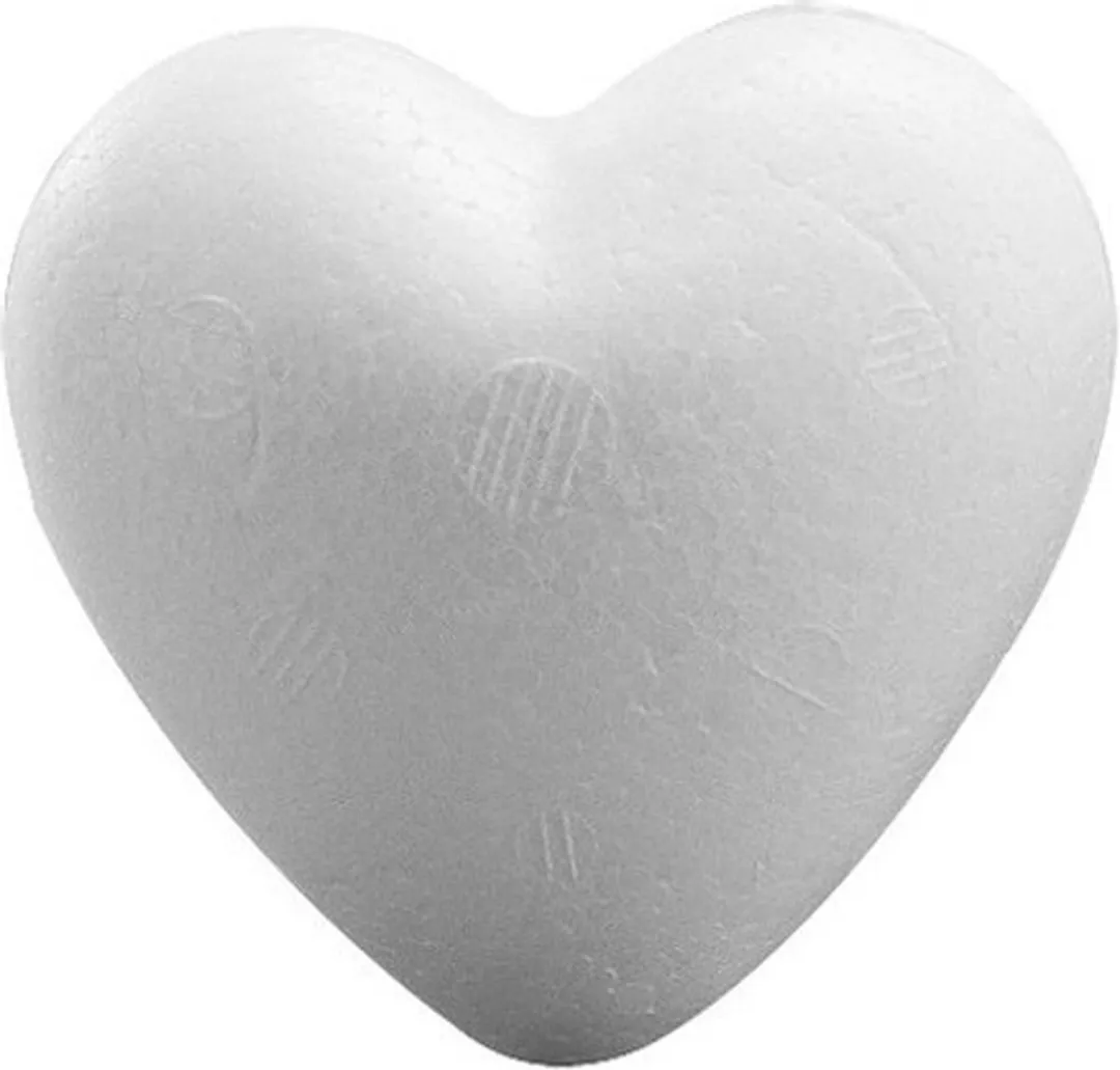 Rayher Piepschuim Hart 15cm - 2 Stuks Wit