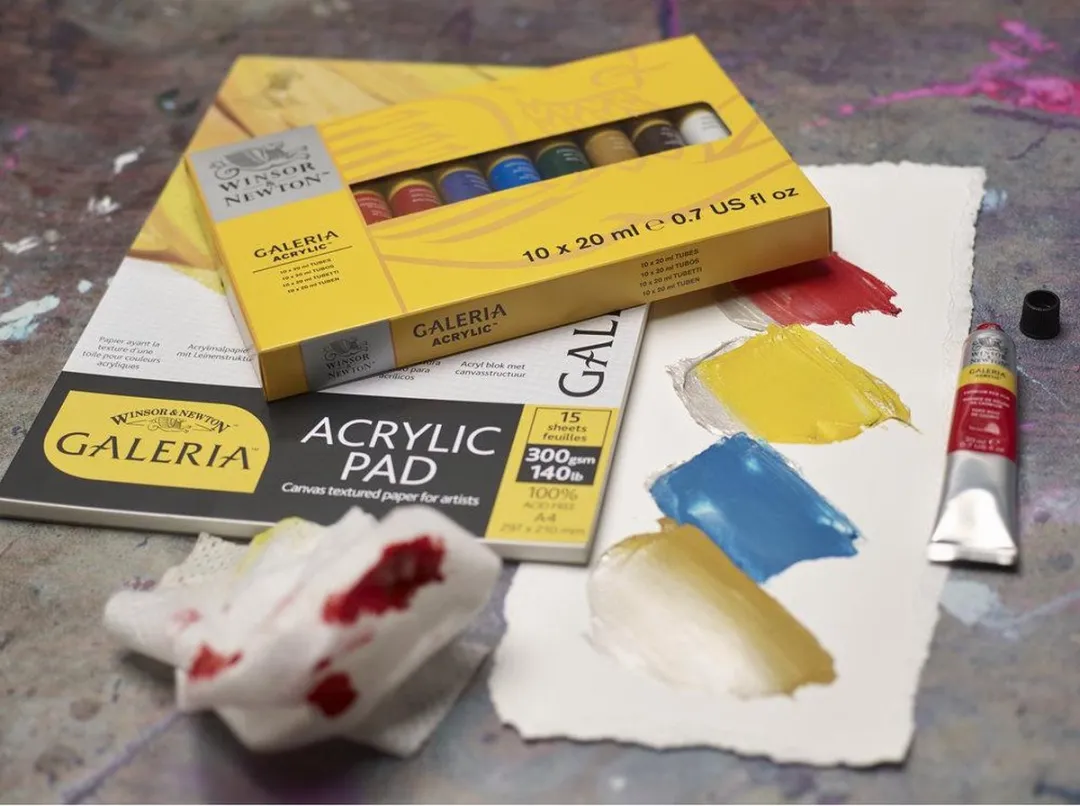 Winsor & Newton Galeria Acrylblok 1-zijdig A4 - 15 Vel 300gr