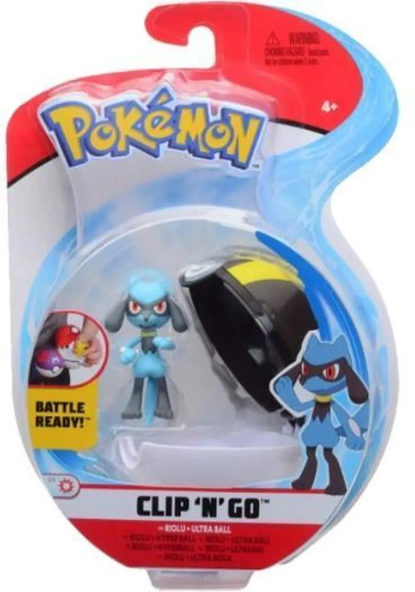 Pokemon Figure - Riolu + Ultra Ball (Clip 'n' Go)