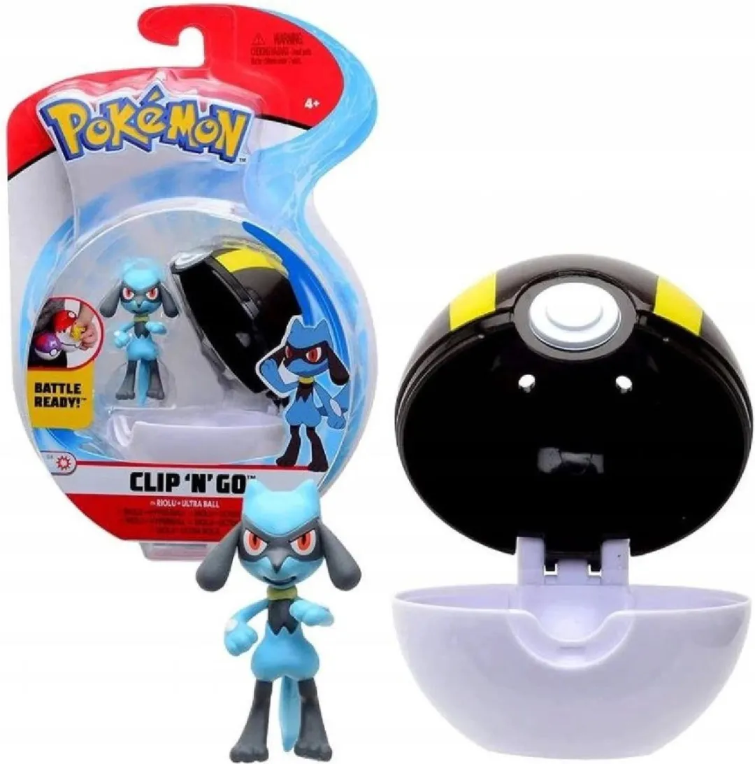 Pokemon Figure - Riolu + Ultra Ball (Clip 'n' Go)