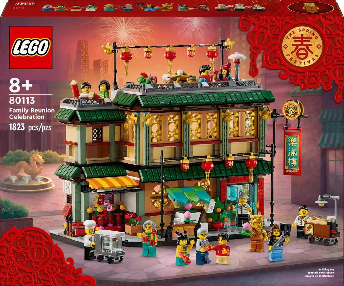 LEGO Chinees Nieuwjaar 80113 Feestelijke Familiereünie - 13 Minifiguren