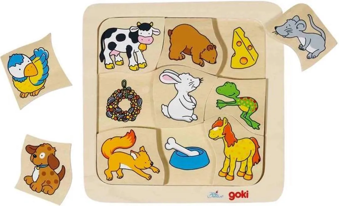 Goki Who Eats What? Puzzle - Multicolor