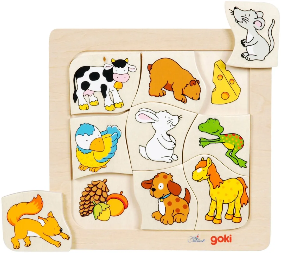 Goki Who Eats What? Puzzle - Multicolor