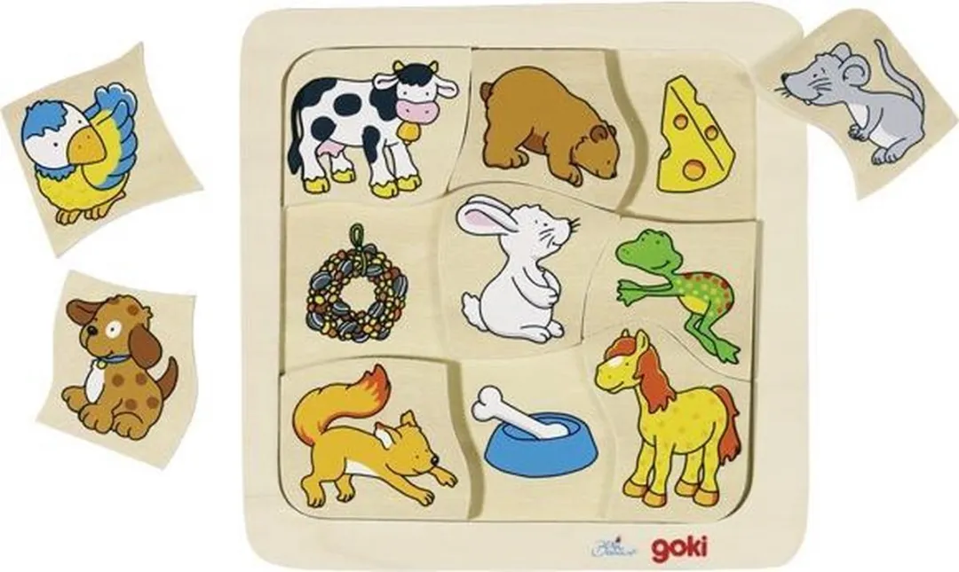 Goki Who Eats What? Puzzle - Multicolor