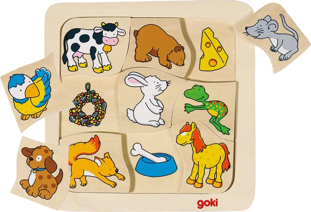 Goki Who Eats What? Puzzle - Multicolor