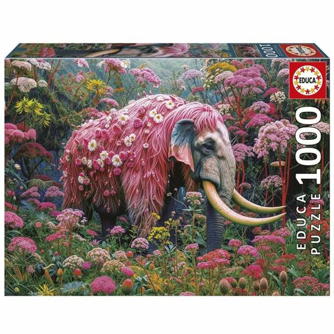 Educa Bloemen Olifant Legpuzzel 1000 Stuks - Multicolor