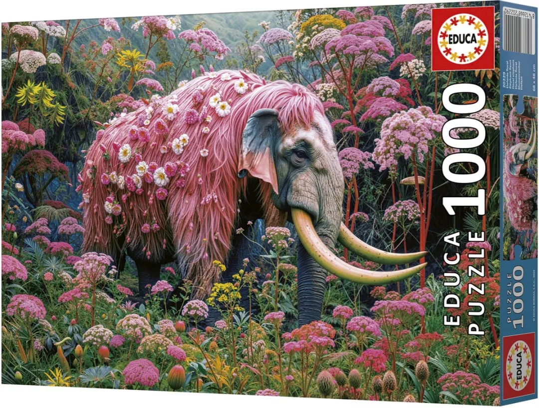 Educa Bloemen Olifant Legpuzzel 1000 Stuks - Multicolor