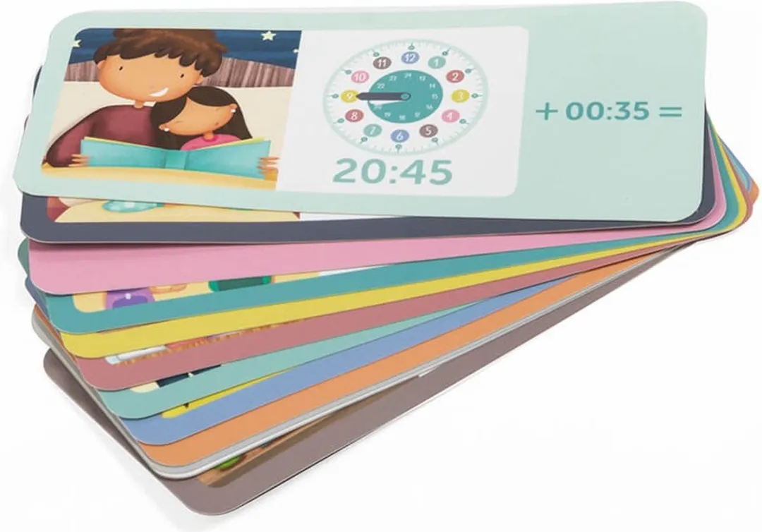 Eurekakids Houten Klok met Kaarten - Pastel
