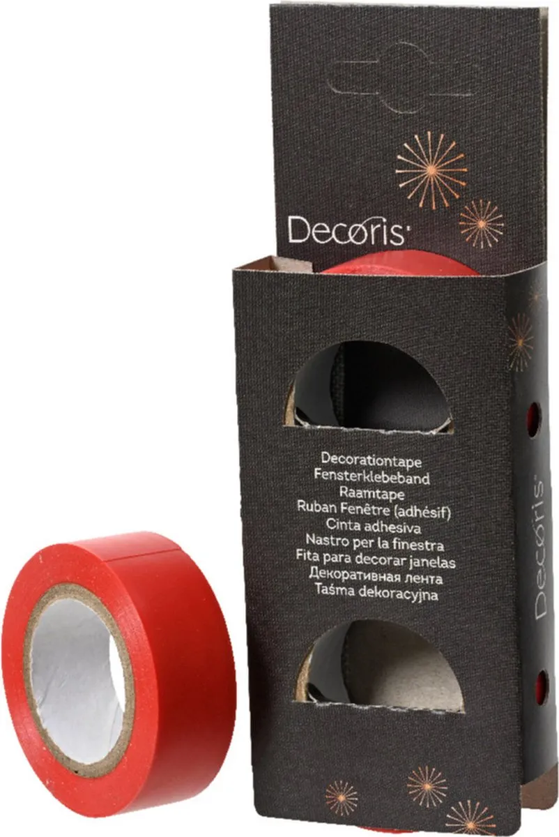 Decoris Rode Kerst Raamtape