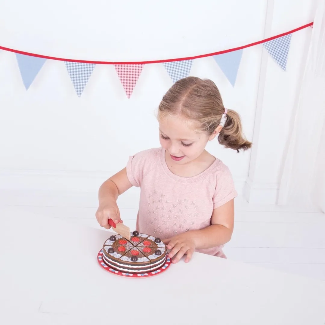BIGJIGS Speelgoed Chocoladetaart - Meerdere kleuren