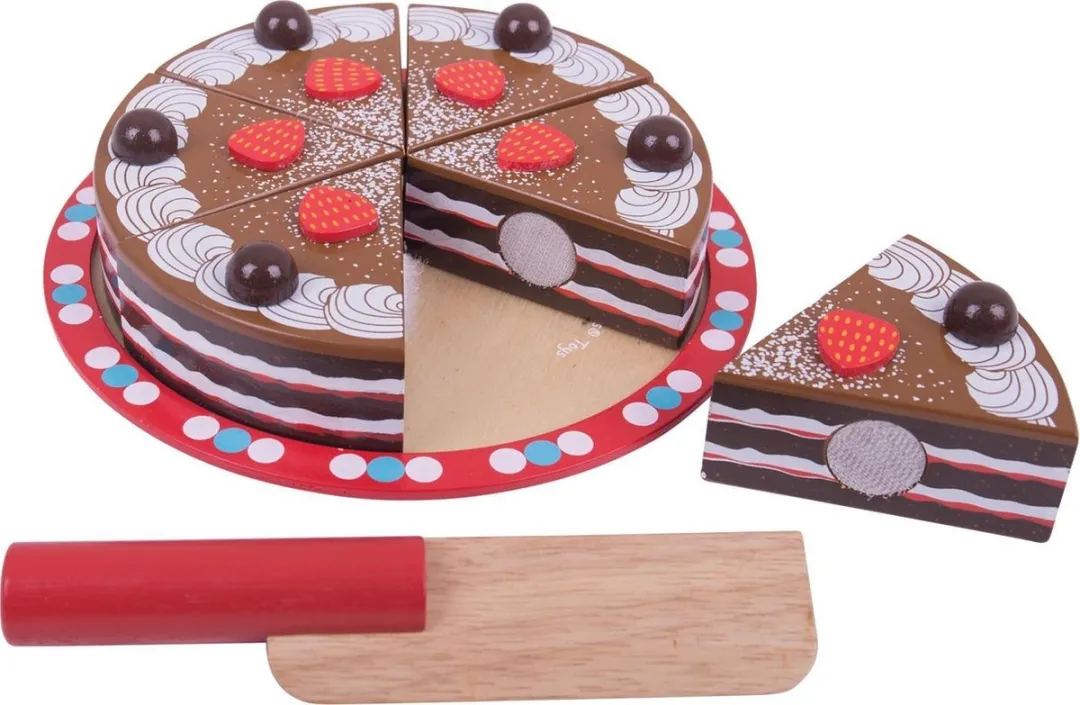 BIGJIGS Speelgoed Chocoladetaart - Meerdere kleuren